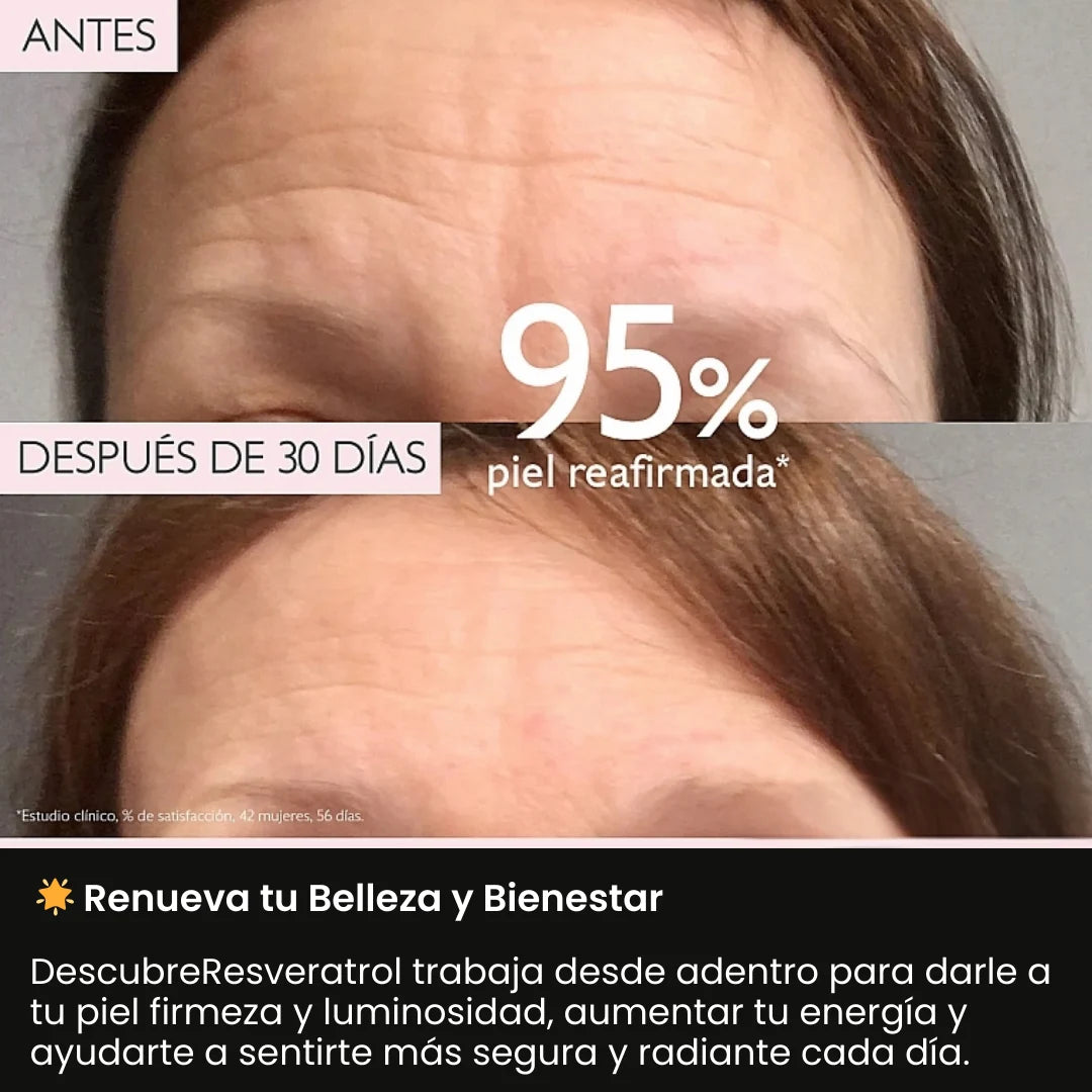 RESVERATROL Logra una piel más firme con menos arrugas | Un cabello y uñas más fuerte y resistentes