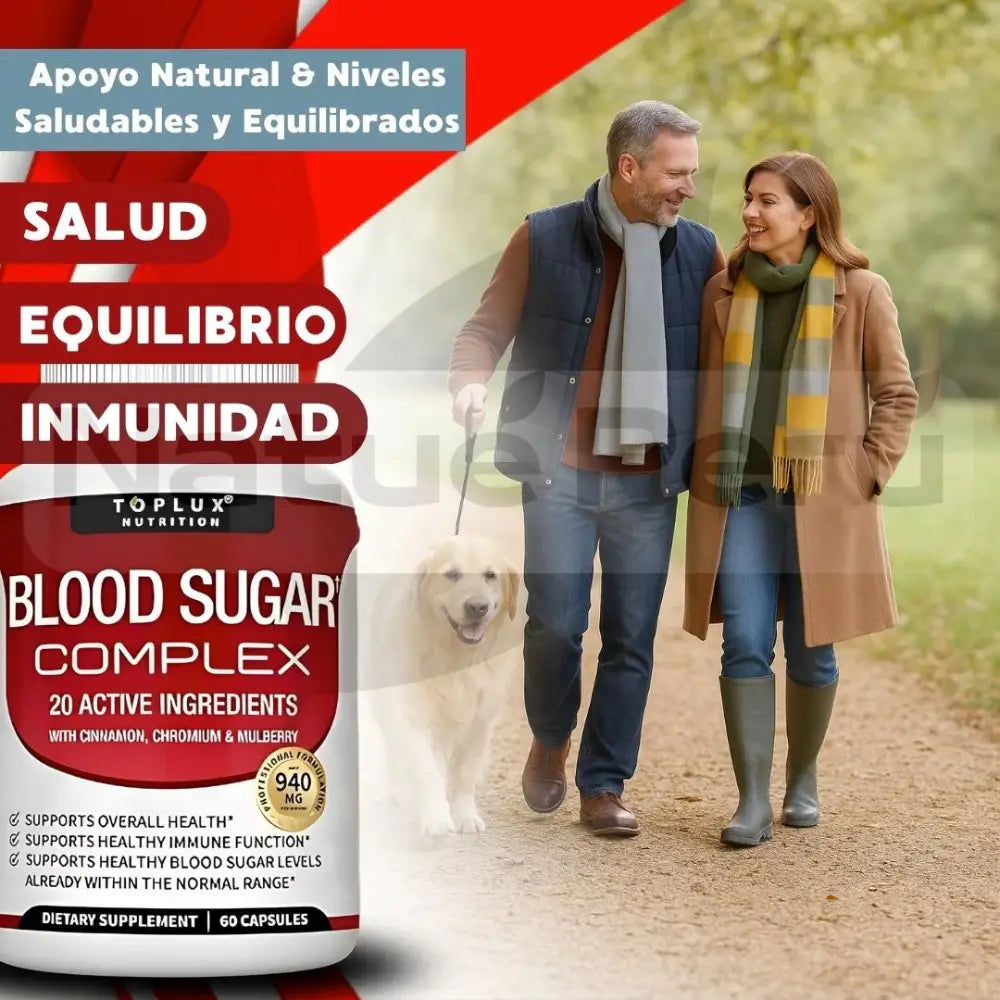 BLOOD SUGAR COMPLEX | "Apoyo Natural Para Niveles saludables de azúcar  y energía estable""