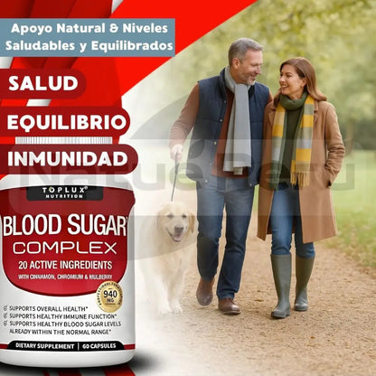 BLOOD SUGAR COMPLEX | "Apoyo Natural Para Niveles saludables de azúcar  y energía estable""
